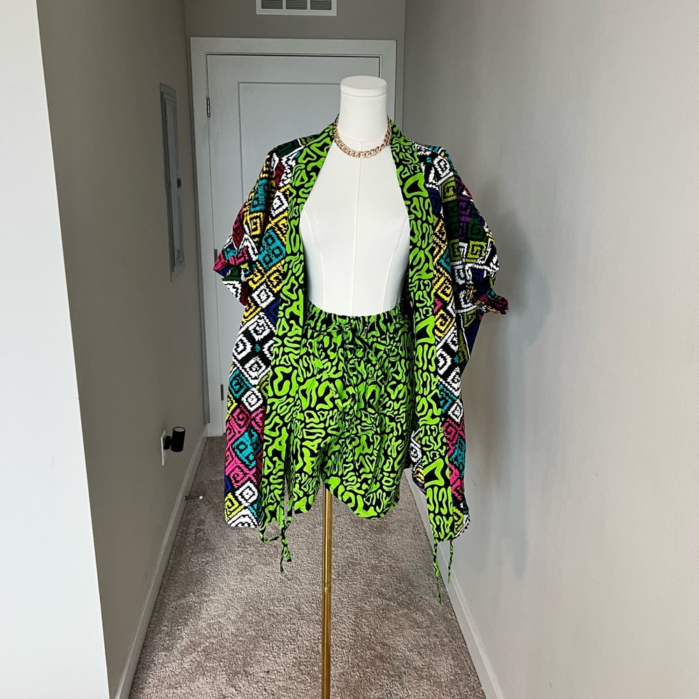 Colorful Geometric Patterned Kimono - Picture 3 of 6